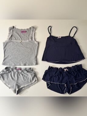 Edikted Navy & Gray Mixed Two-Piece Pajama Sets
